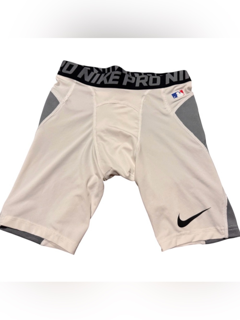 Nike Pro Dri-Fit Baseball Compression Sliding Shorts Boys Size Large White